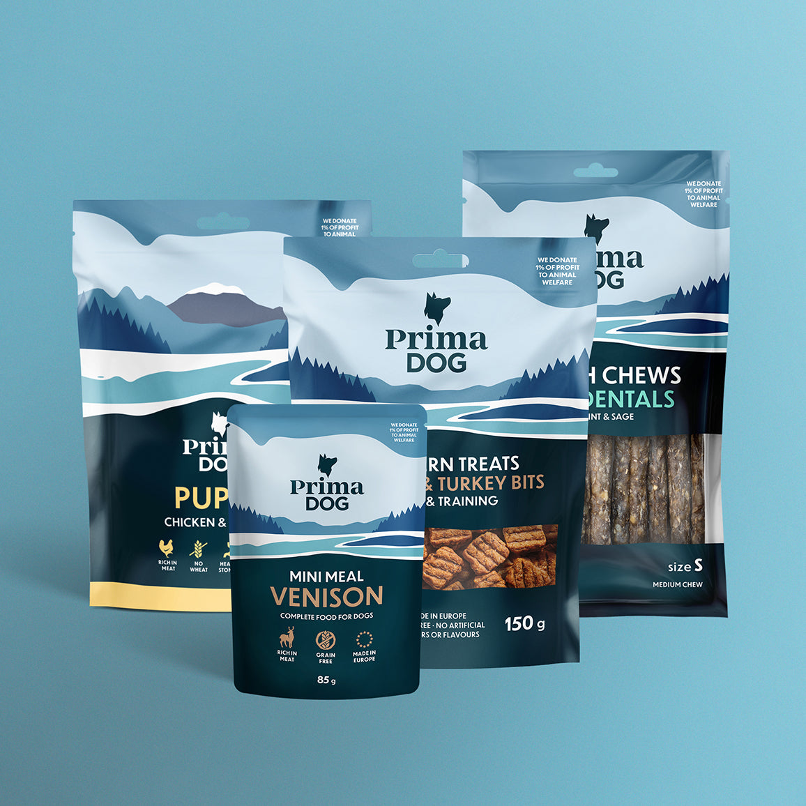 Kokeilupakkaus koiranpennulle