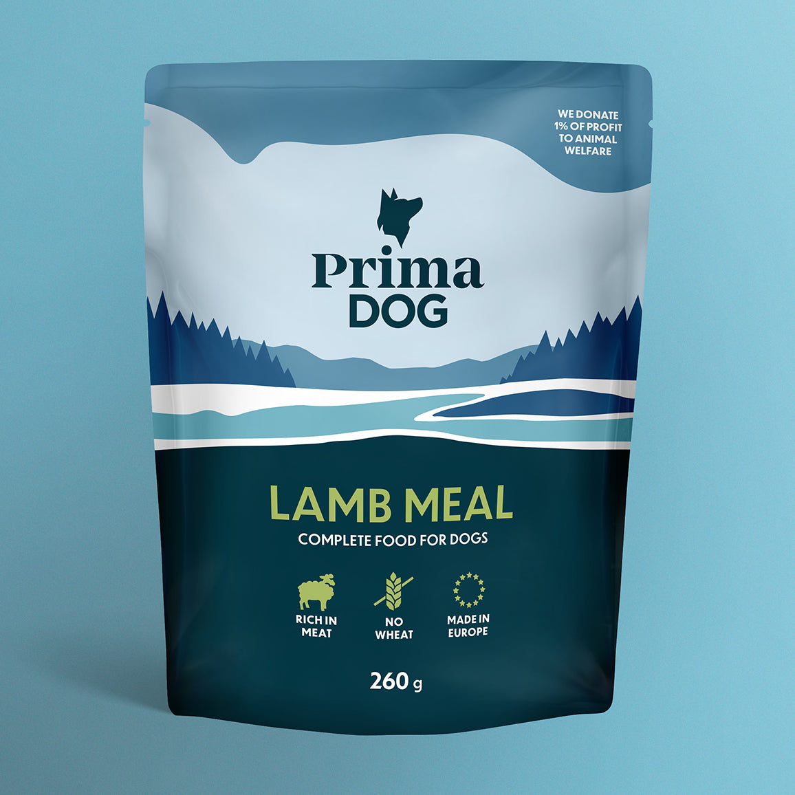 PrimaDog Lammas-annosateria koiran märkäruoka pakkauskuva