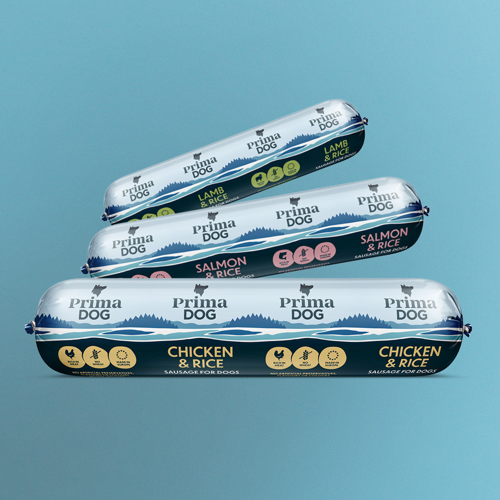 Kuvassa PrimaDogin koiranmakkaroita