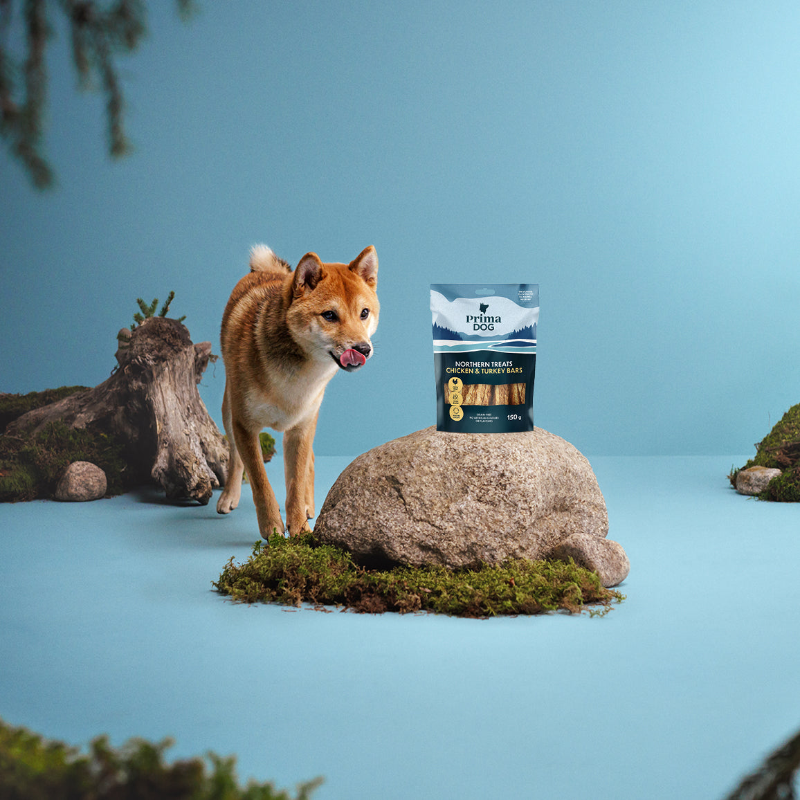 PrimaDog Northern Treats  Kana-kalkkunatanko viljaton koiranherkku pakkauskuva